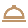 Room service icon representing culinary amenities for weddings and events at Otsego Resort.